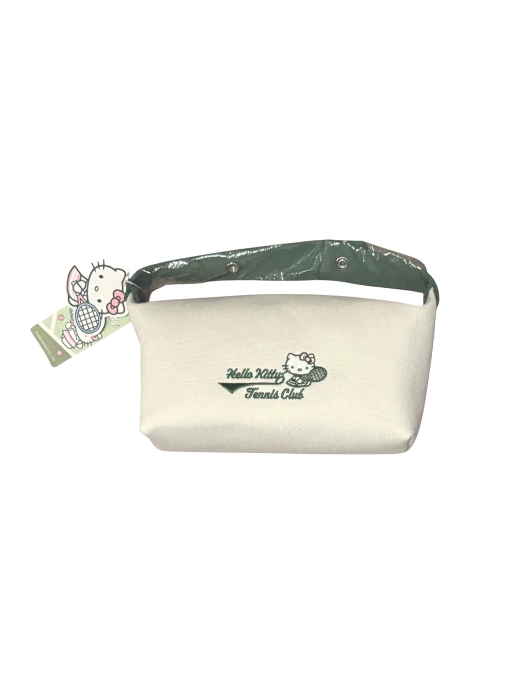 Miniso Sanrio Hello Kitty Tennis Club Cosmetic Makeup Bag White Pouch NWT